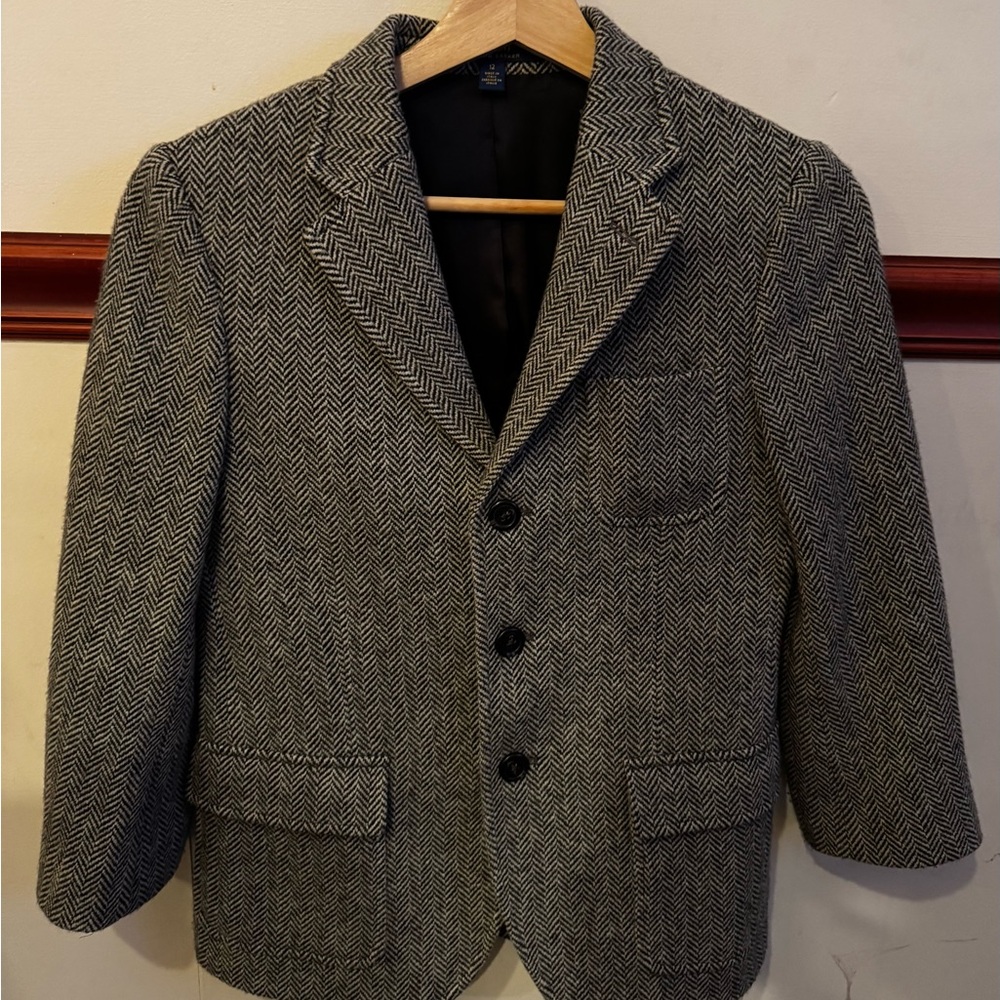 Ralph Lauren Herringbone Blazer in Black and White